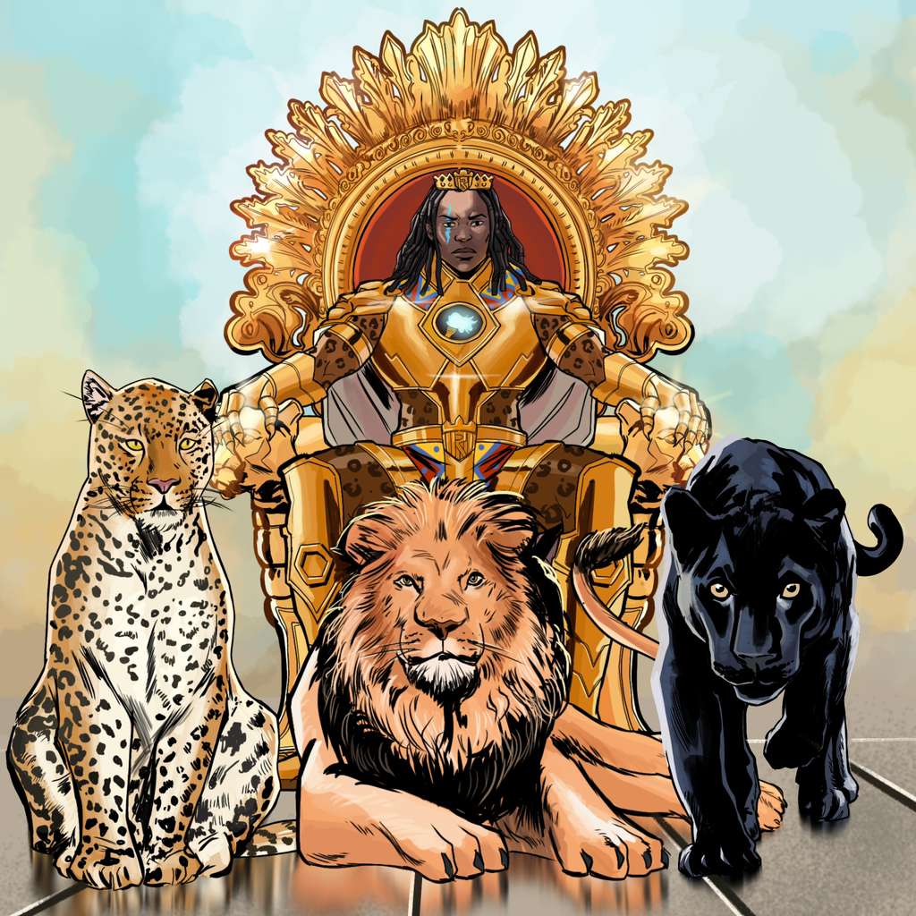 Illustration of Zaiire, the Prince of Kongo — African comic character